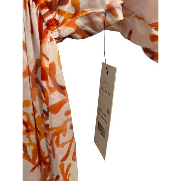 Cooper & Ella Coral Print Swim Maxi Cover Up Dress S Brand New - Picture 4 of 6